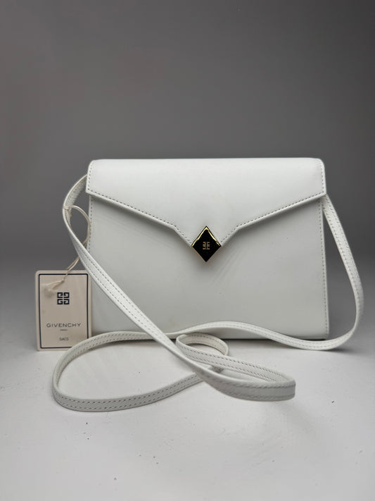 Vintage Givenchy 4G Leather Bag White