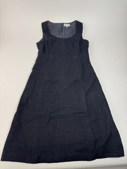 Vintage Balenciaga Polkadot Wool Dress Black Red 38/M