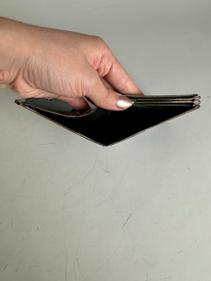 Vintage Givenchy Patent Leather Wallet Black Gold