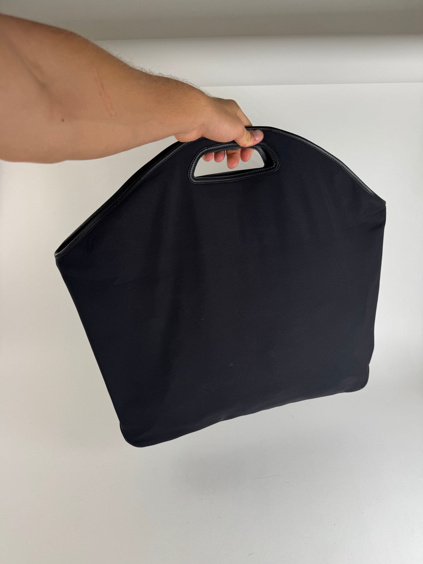 Vintage Loewe Madrid Leather neoprene bag navy black