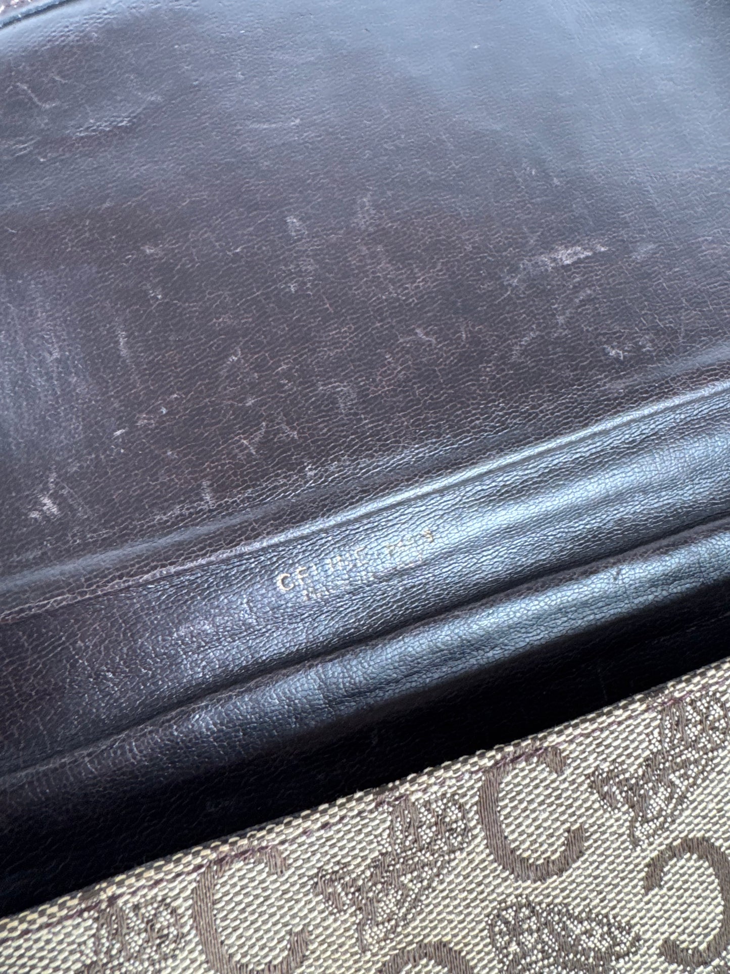 Vintage Celine Macadam Monogram Clutch brown