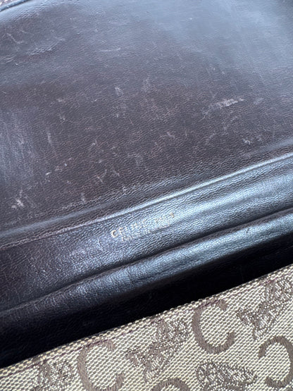Vintage Celine Macadam Monogram Clutch brown
