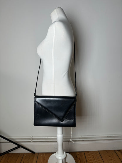 Vintage Givenchy Leather Crossbody Bag Black
