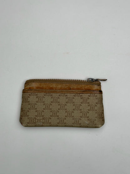 Vintage Celine Paris Leather Case / Card Holder Beige