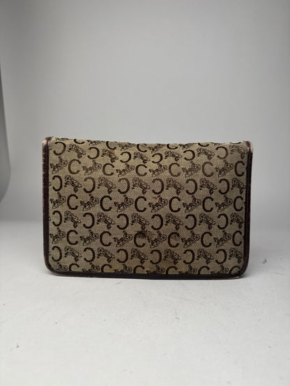 Vintage Celine Macadam Monogram Clutch brown