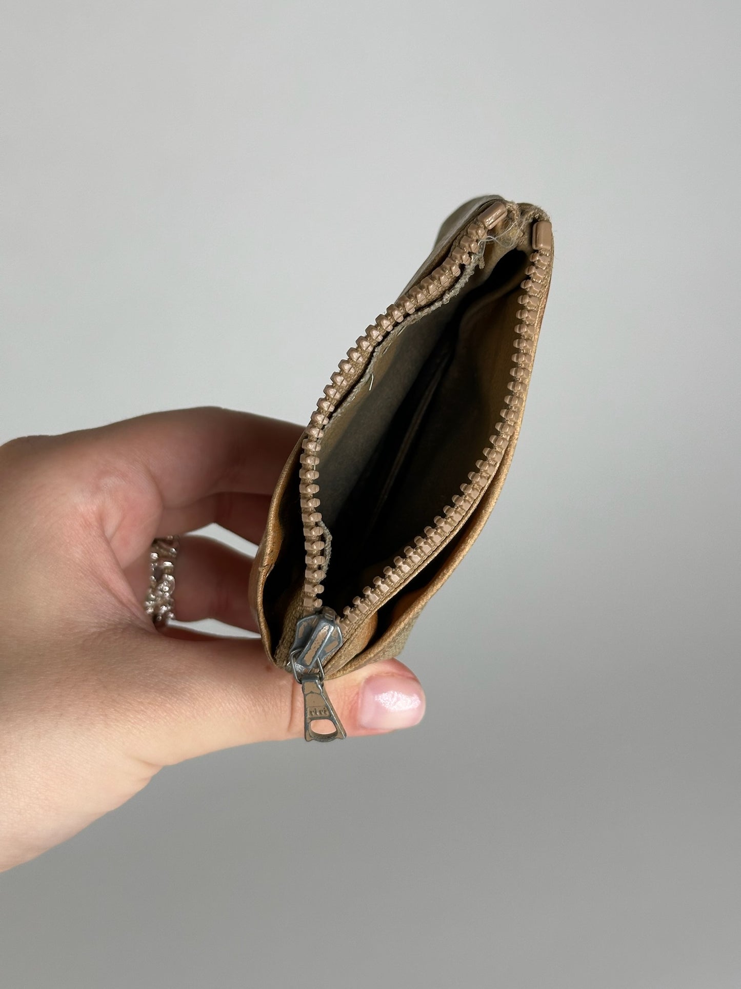 Vintage Celine Paris Leather Case / Card Holder Beige