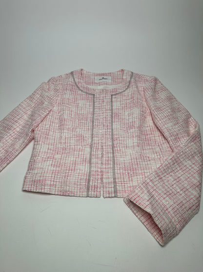 Vintage Courreges Checked Short Coat Pink White L