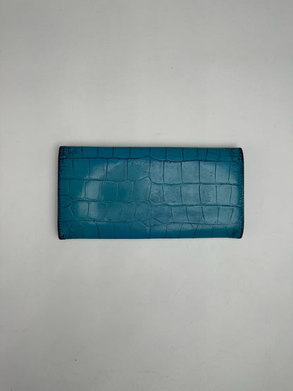 Vintage Miu Miu Leather Wallet Blue