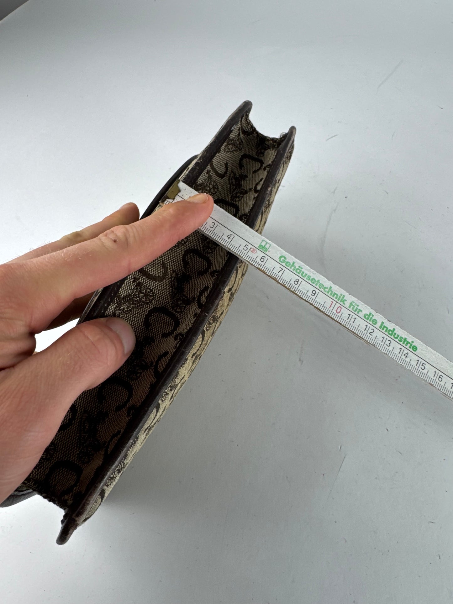 Vintage Celine Macadam Monogram Clutch brown