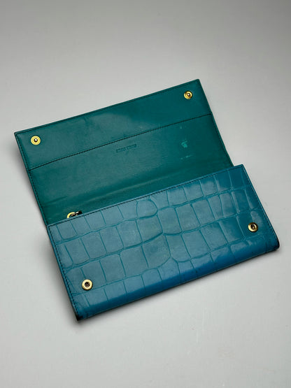 Vintage Miu Miu Leather Wallet Blue
