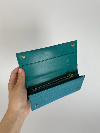 Vintage Miu Miu Leather Wallet Blue