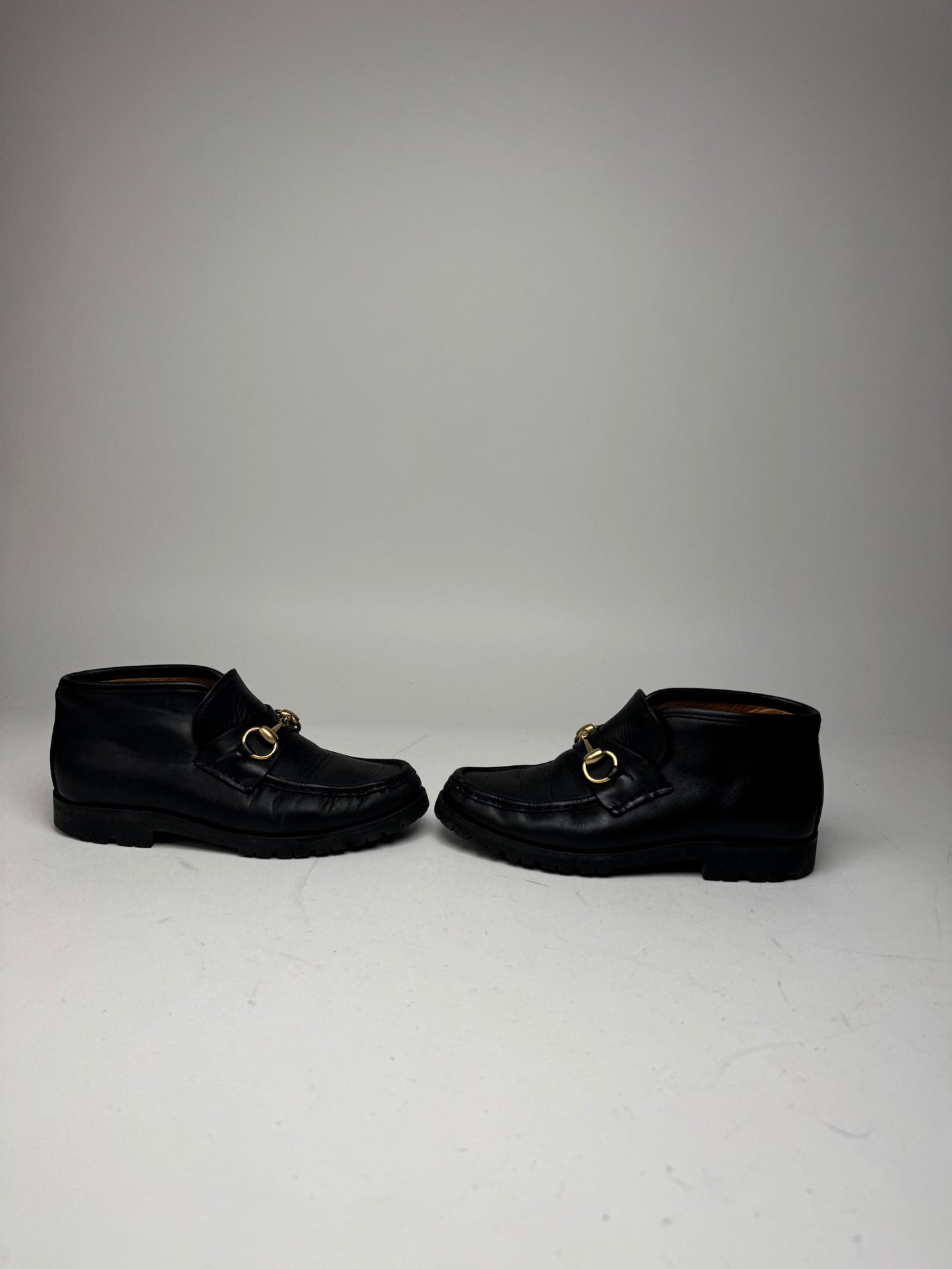 Vintage Gucci Leather Horsebit boots black EU36
