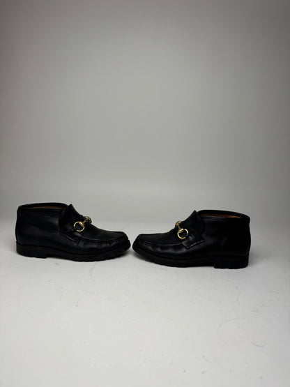 Vintage Gucci Leather Horsebit boots black EU36