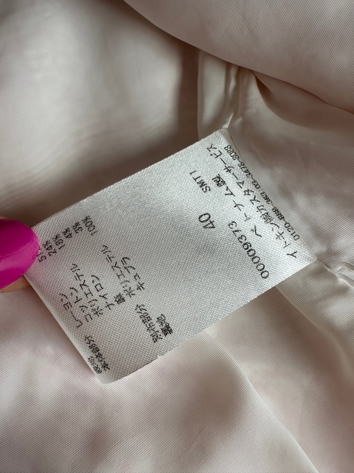 Vintage Courreges Checked Short Coat Pink White L