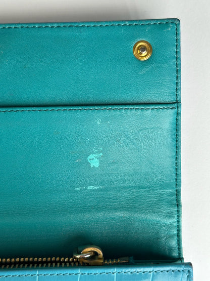 Vintage Miu Miu Leather Wallet Blue