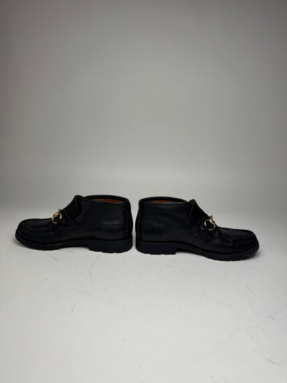 Vintage Gucci Leather Horsebit boots black EU36
