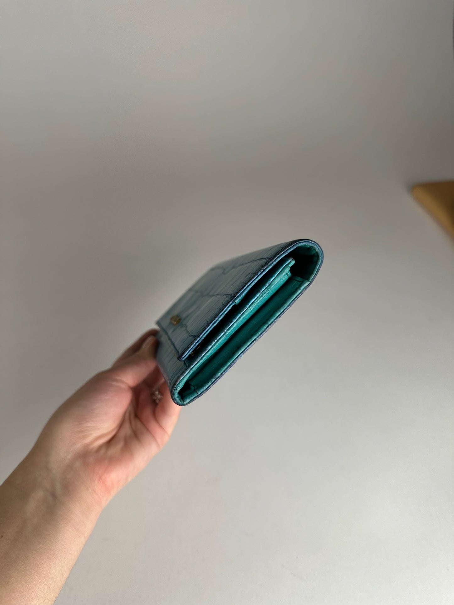 Vintage Miu Miu Leather Wallet Blue