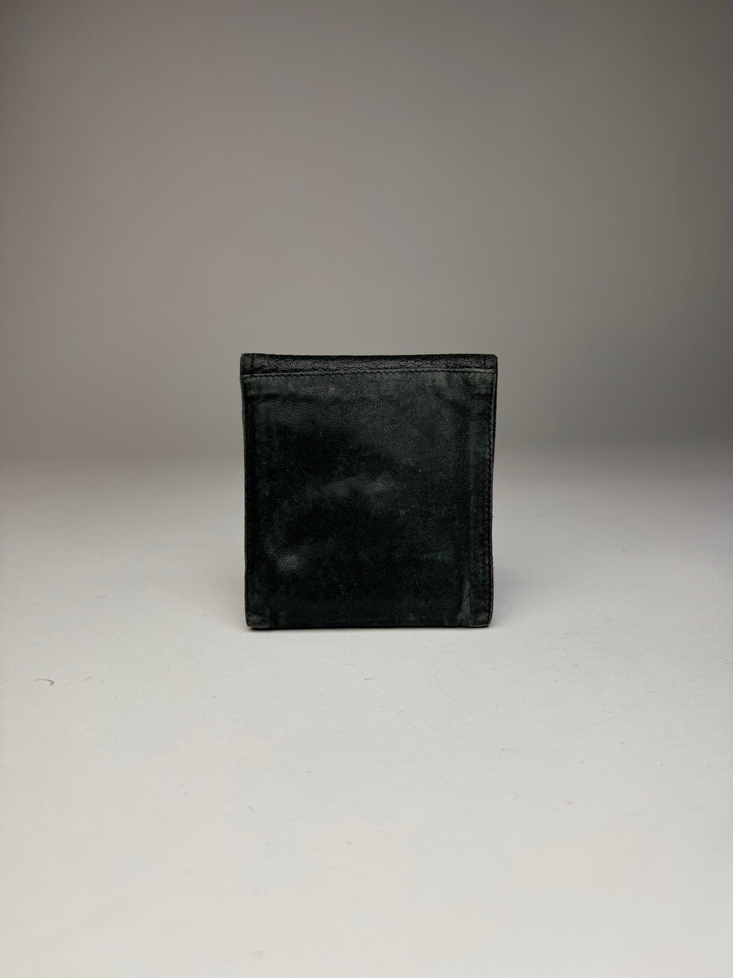 Vintage Dior Snake Emblossed Leather Wallet Black