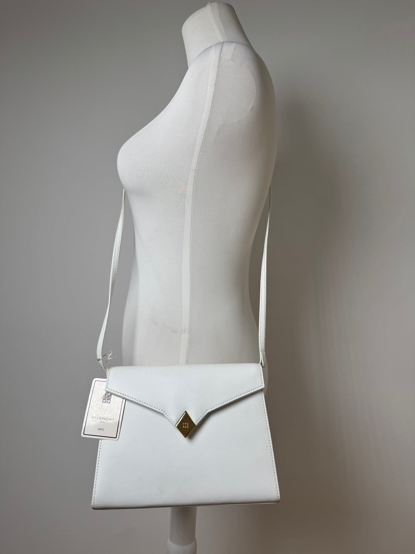 Vintage Givenchy 4G Leather Bag White