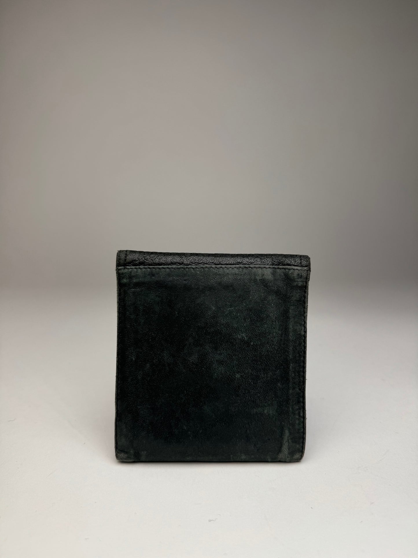 Vintage Dior Snake Emblossed Leather Wallet Black