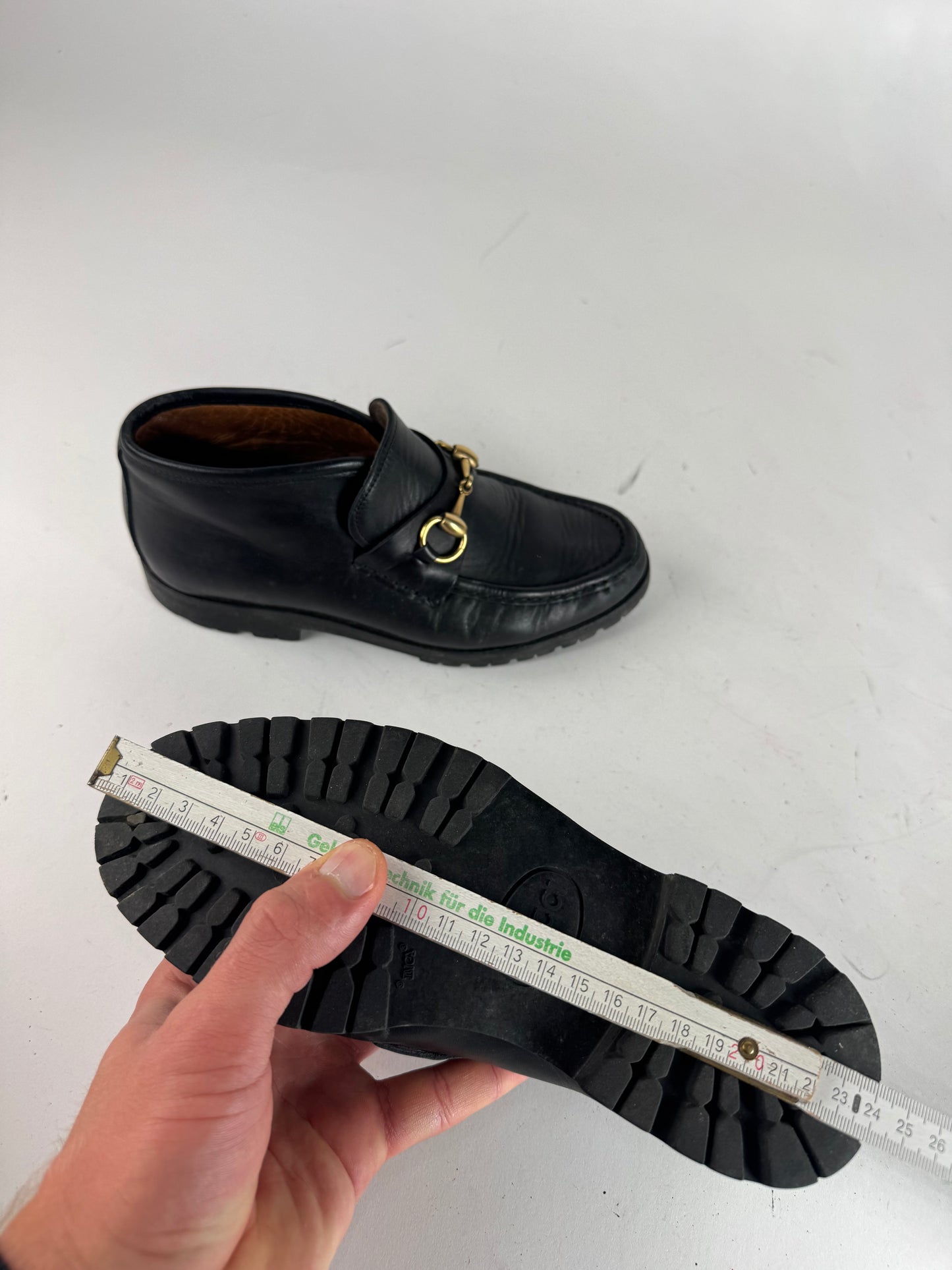 Vintage Gucci Leather Horsebit boots black EU36