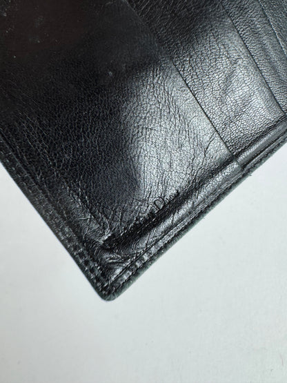 Vintage Dior Snake Emblossed Leather Wallet Black