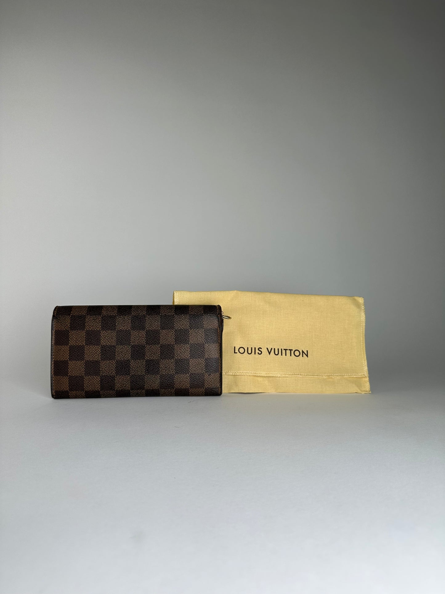 Vintage Louis Vuitton Damier Ebene Canvas Wallet Brown Beige