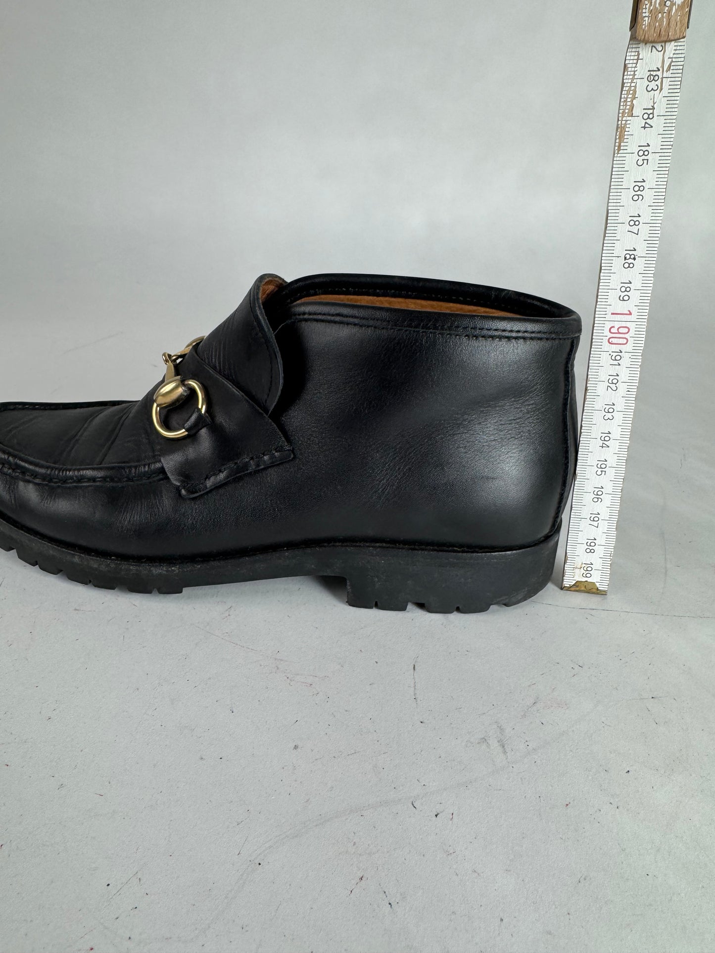 Vintage Gucci Leather Horsebit boots black EU36