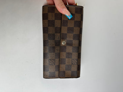 Vintage Louis Vuitton Damier Ebene Canvas Wallet Brown Beige