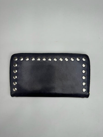 Vintage Celine Paris Studded Leather Wallet Black