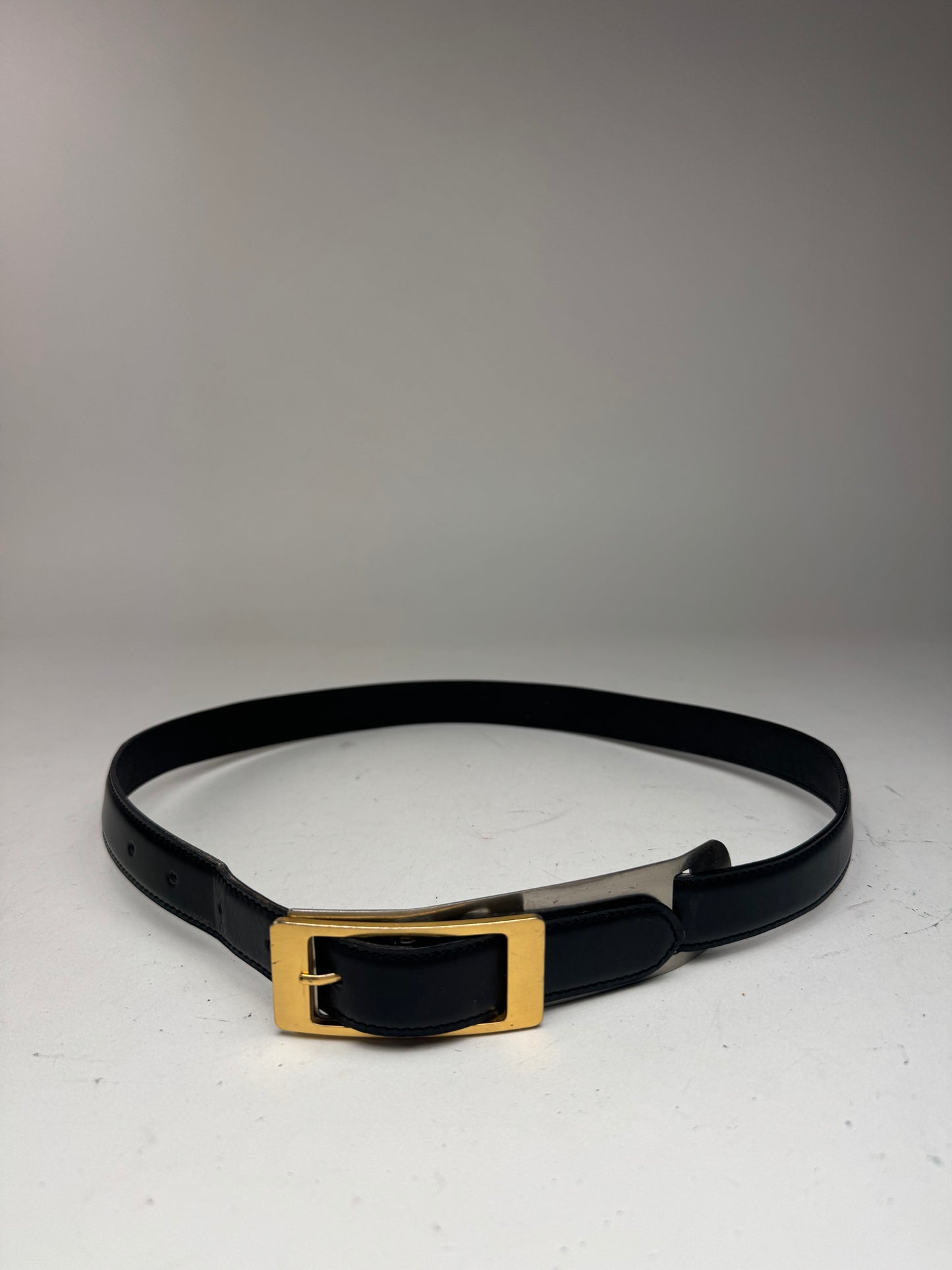 Vintage Gianni Versace Leather Belt black