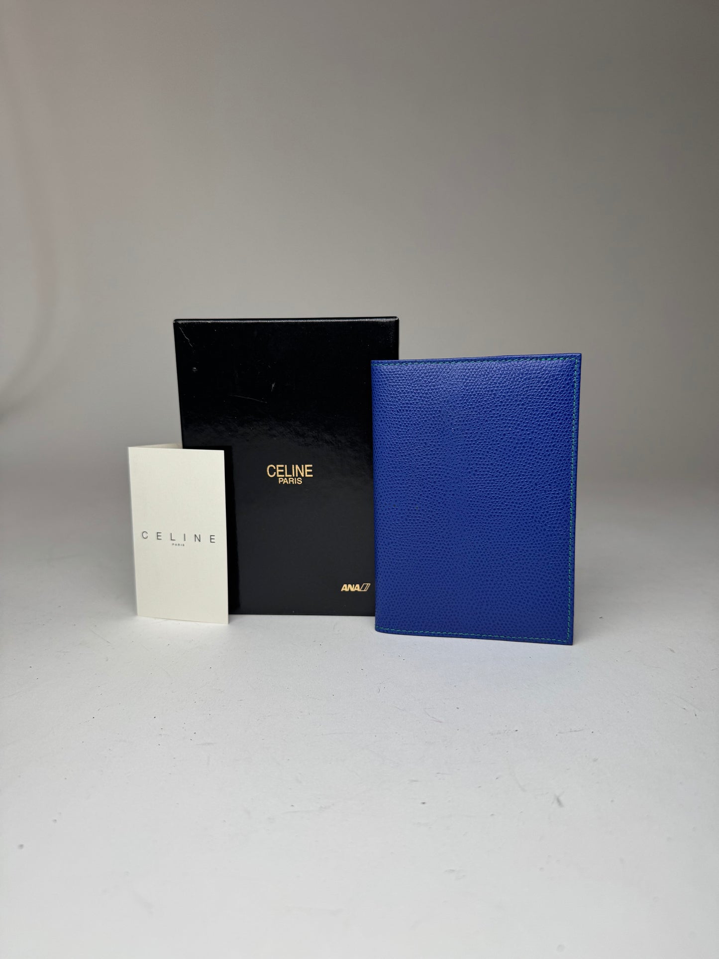 Vintage Celine Paris leather Card Holder / ID holder blue