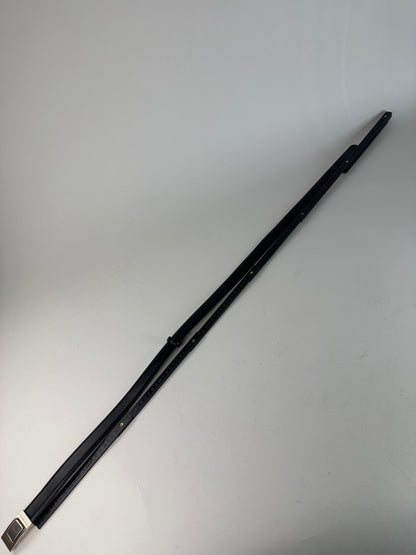 Vintage Yves Saint Laurent Snake Emblossed Leather Belt Black