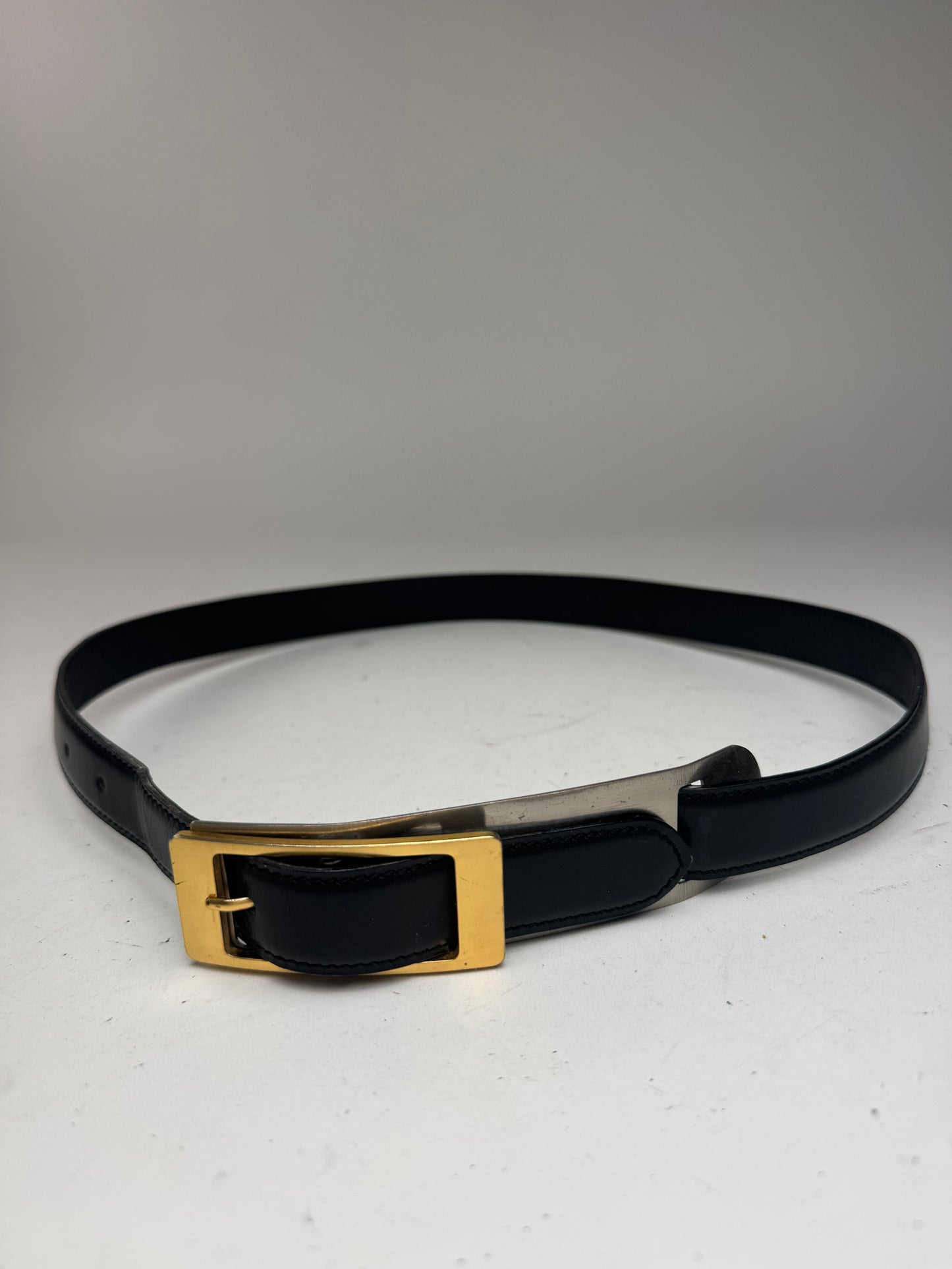 Vintage Gianni Versace Leather Belt black