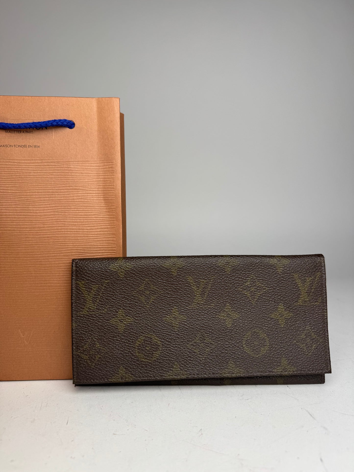 Vintage Louis Vuitton Monogram ID Holder / Card Holder Brown
