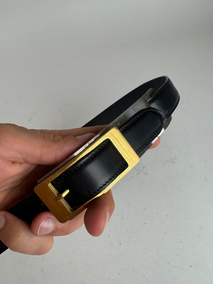 Vintage Gianni Versace Leather Belt black