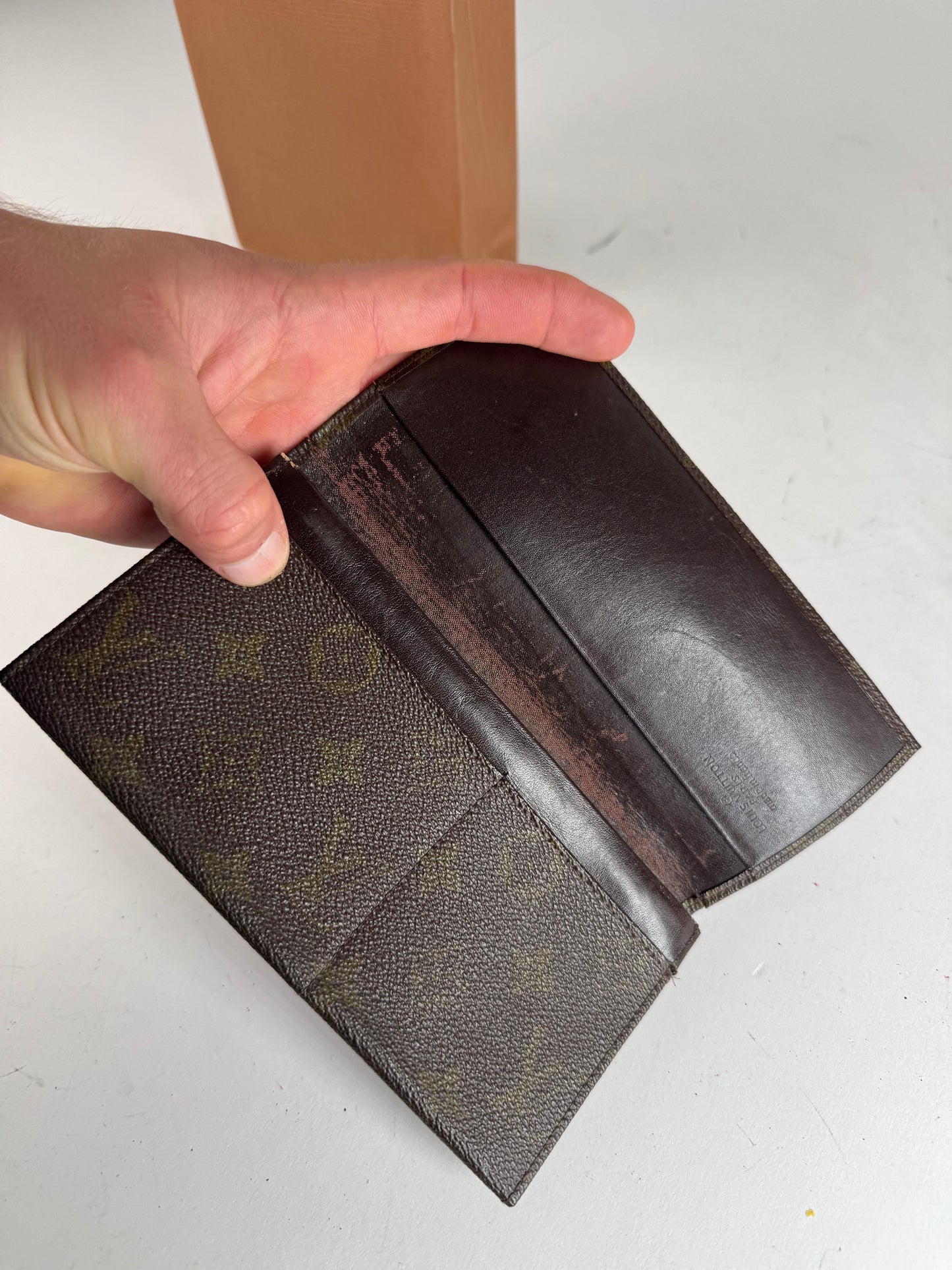 Vintage Louis Vuitton Monogram ID Holder / Card Holder Brown