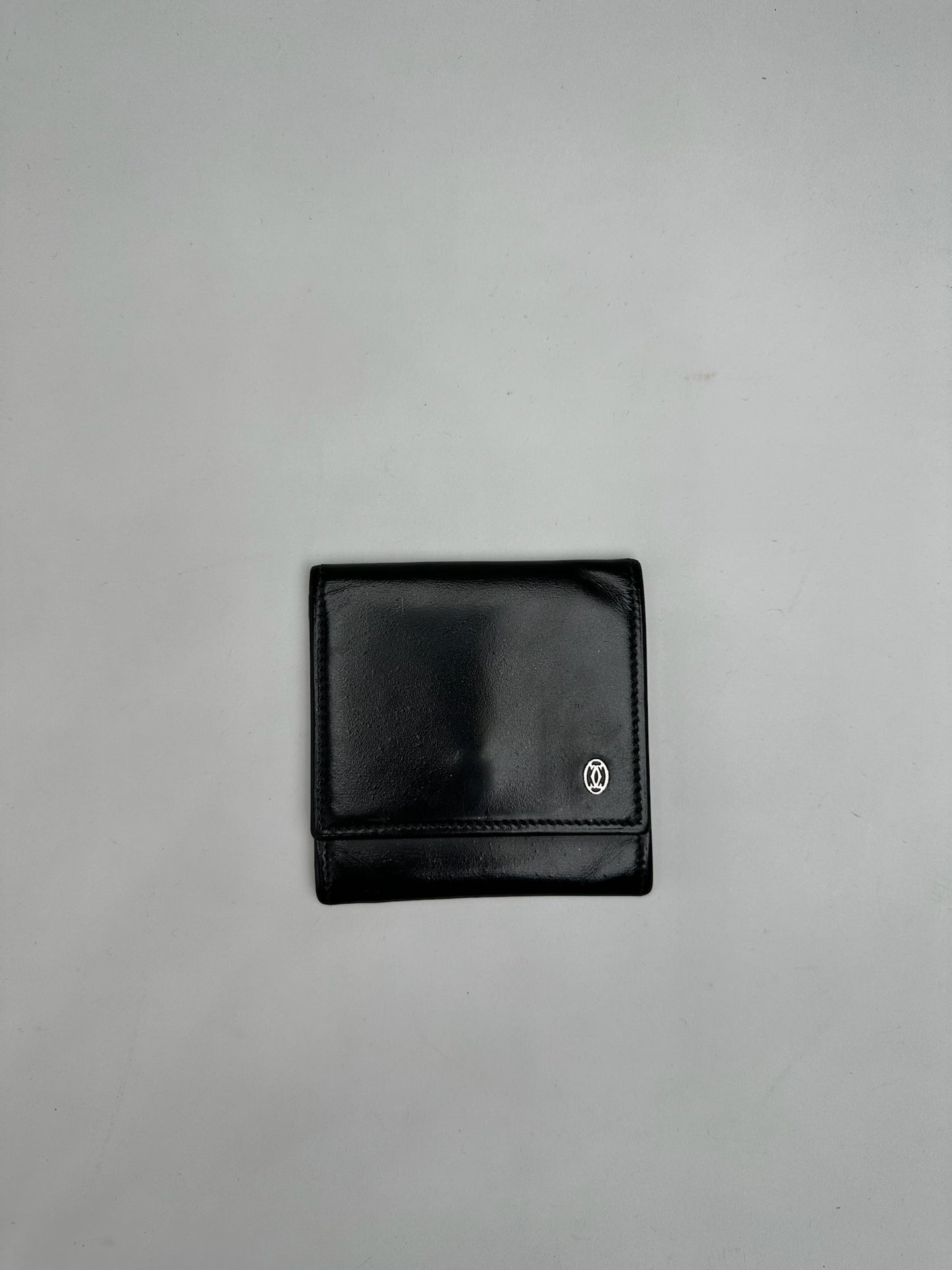 Vintage Cartier Leather Coin Case Black