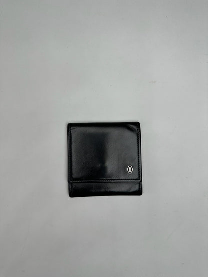 Vintage Cartier Leather Coin Case Black