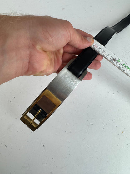 Vintage Gianni Versace Leather Belt black