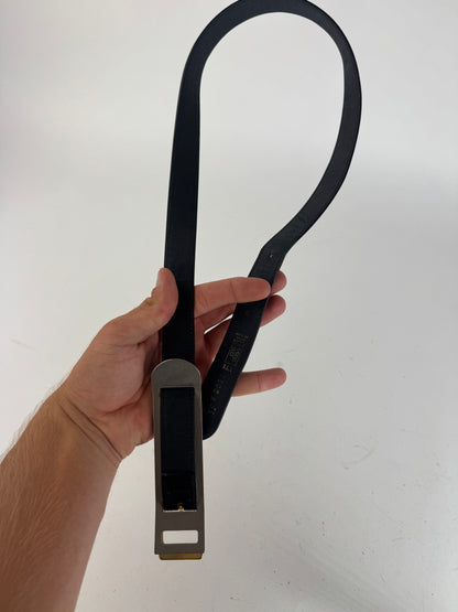 Vintage Gianni Versace Leather Belt black