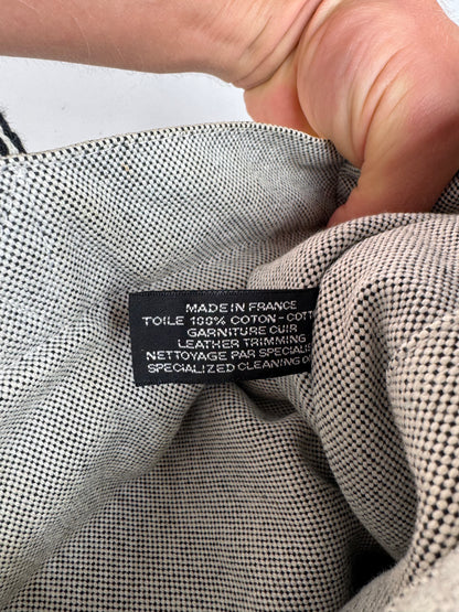 Sac cabas Hermès vintage en coton blanc