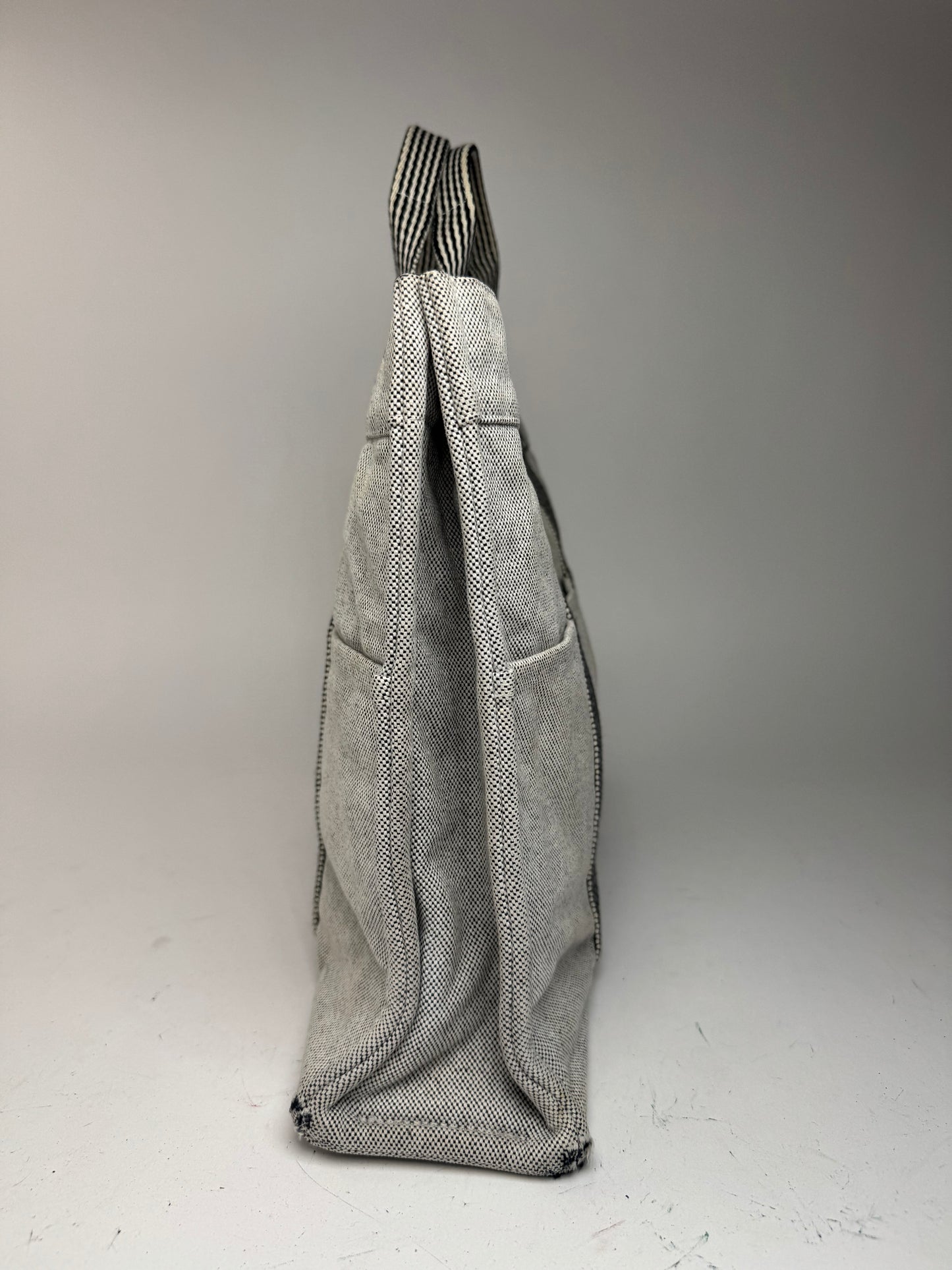 Sac cabas Hermès vintage en coton blanc