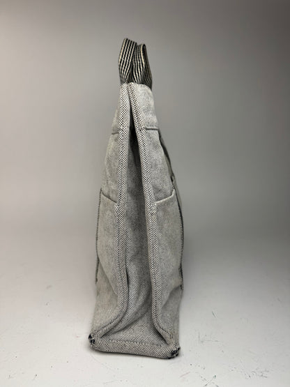 Sac cabas Hermès vintage en coton blanc