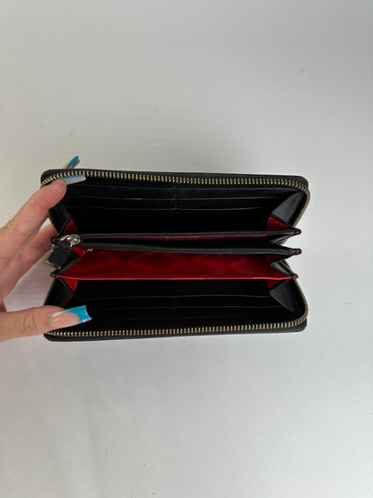 Vintage Vivienne Westwood Saffiano Leather Wallet Black Silver