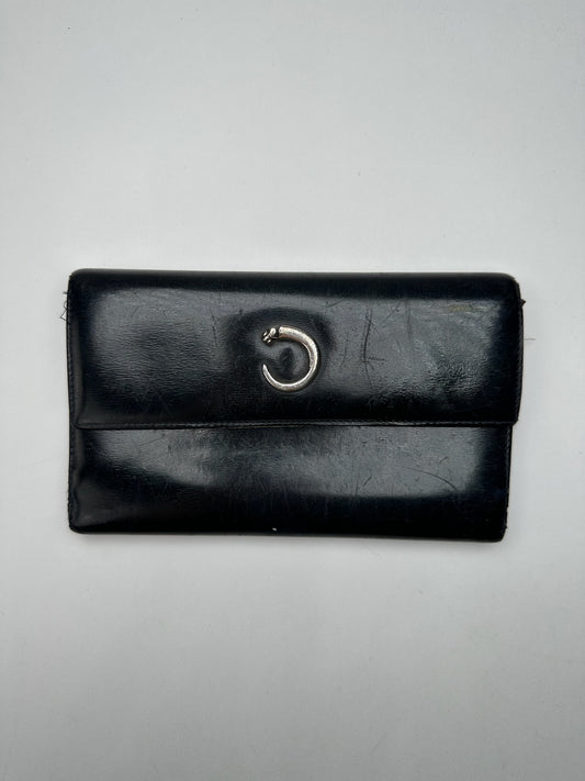 Vintage Cartier Panthere Leather Wallet Black