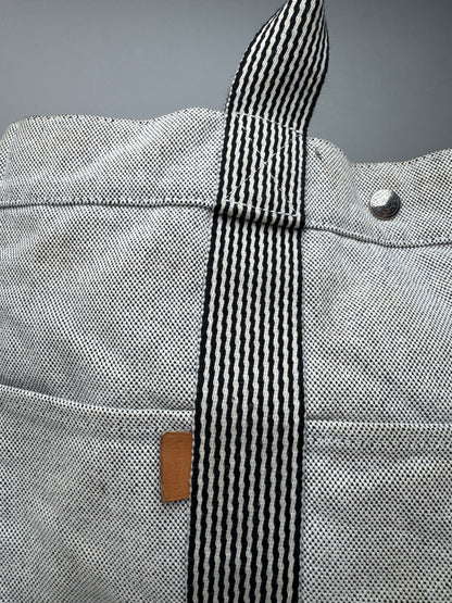 Sac cabas Hermès vintage en coton blanc