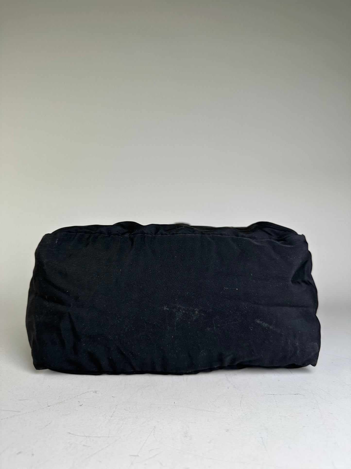 Vintage Bottega Veneta Reversible Nylon Tote Black Leopard Print