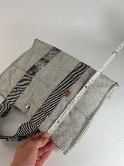 Sac cabas Hermès vintage en coton blanc