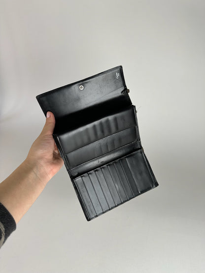 Vintage Cartier Panthere Leather Wallet Black